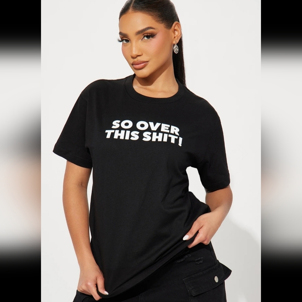 Fashion Nova Black Graphic Tee
